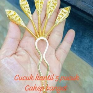 Bros Kantil & Cucuk Kantil Lapis Emas Premium – Aksesoris Elegan untuk Acara Spesial